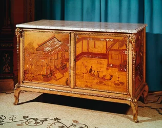 Commode met dubbel paneel, gesigneerd Joseph 1772